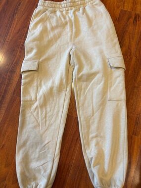 refuge Light Beige Cargo Sweatpants